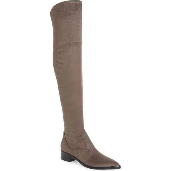 Marc Fisher Yakira Over the Knee Boot Heel Gray Women's Size 8M - Picture 2 of 12